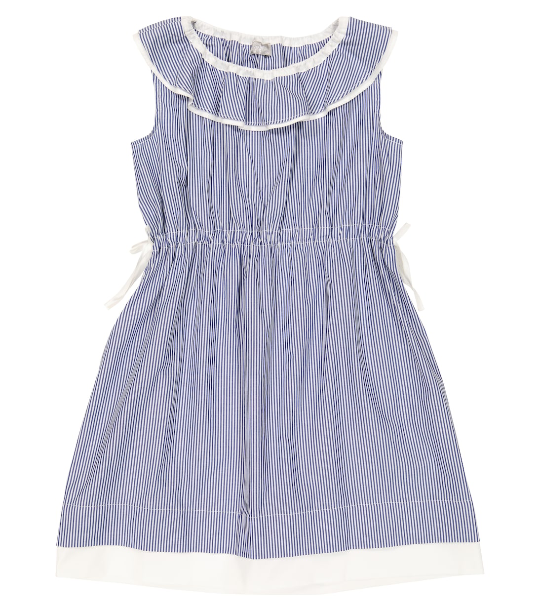Striped cotton poplin dress | Il Gufo