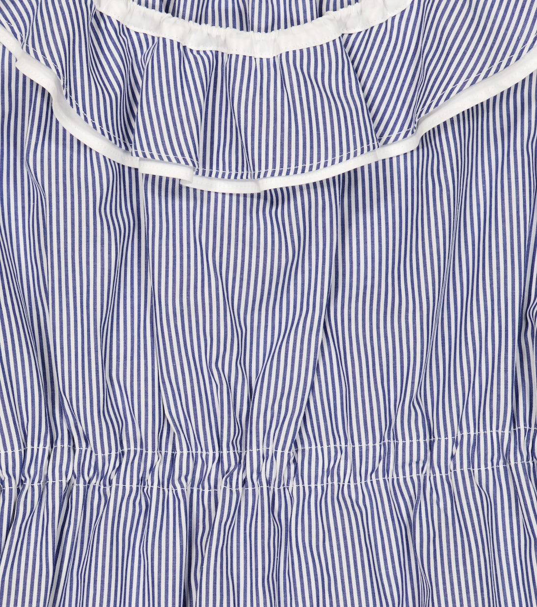 Striped cotton poplin dress | Il Gufo
