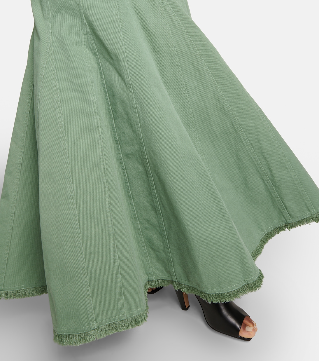 Falda larga flared de algodón | Max Mara