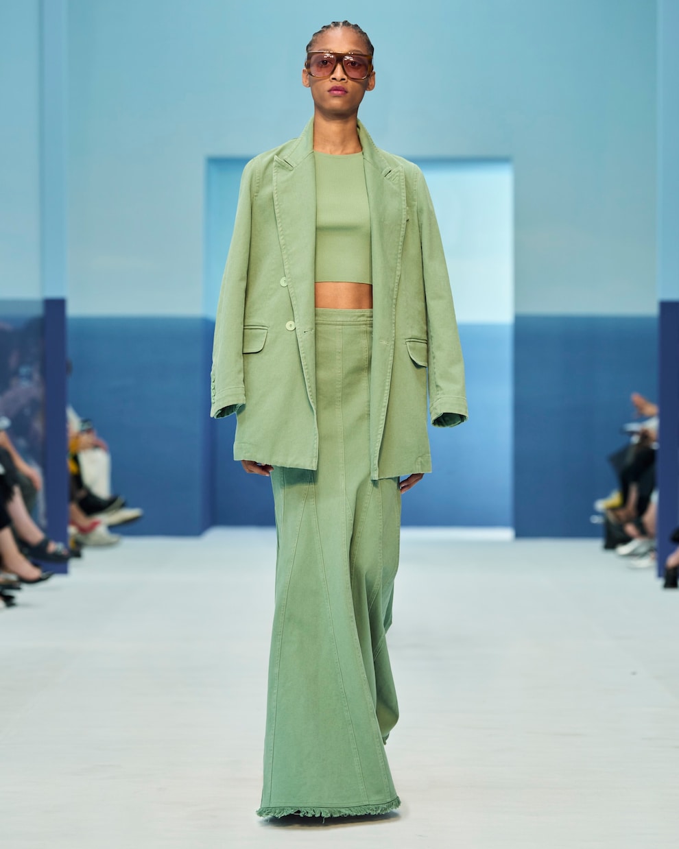 Falda larga flared de algodón | Max Mara