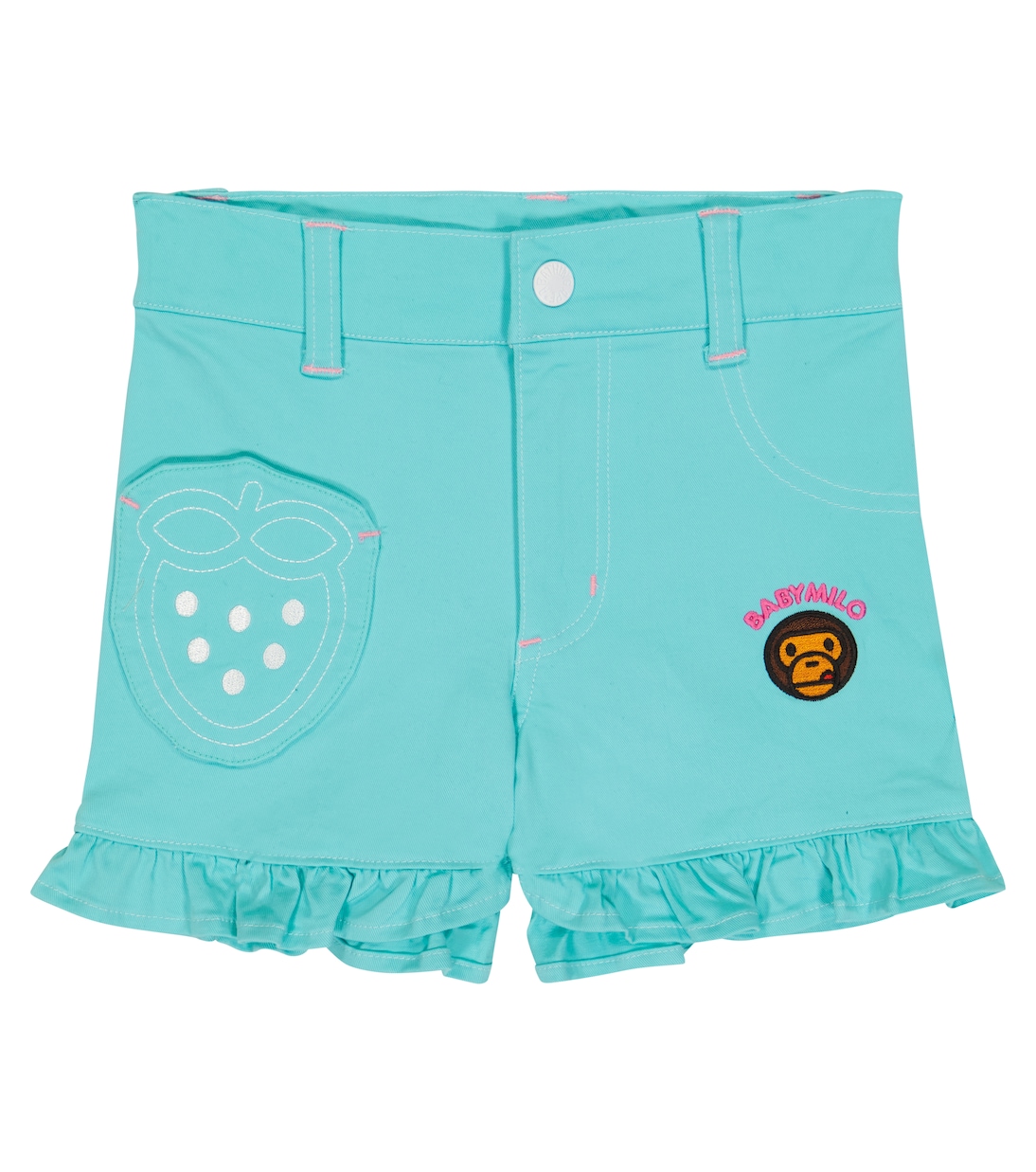 Baby Milo® ruffle-trimmed denim shorts | BAPE Kids