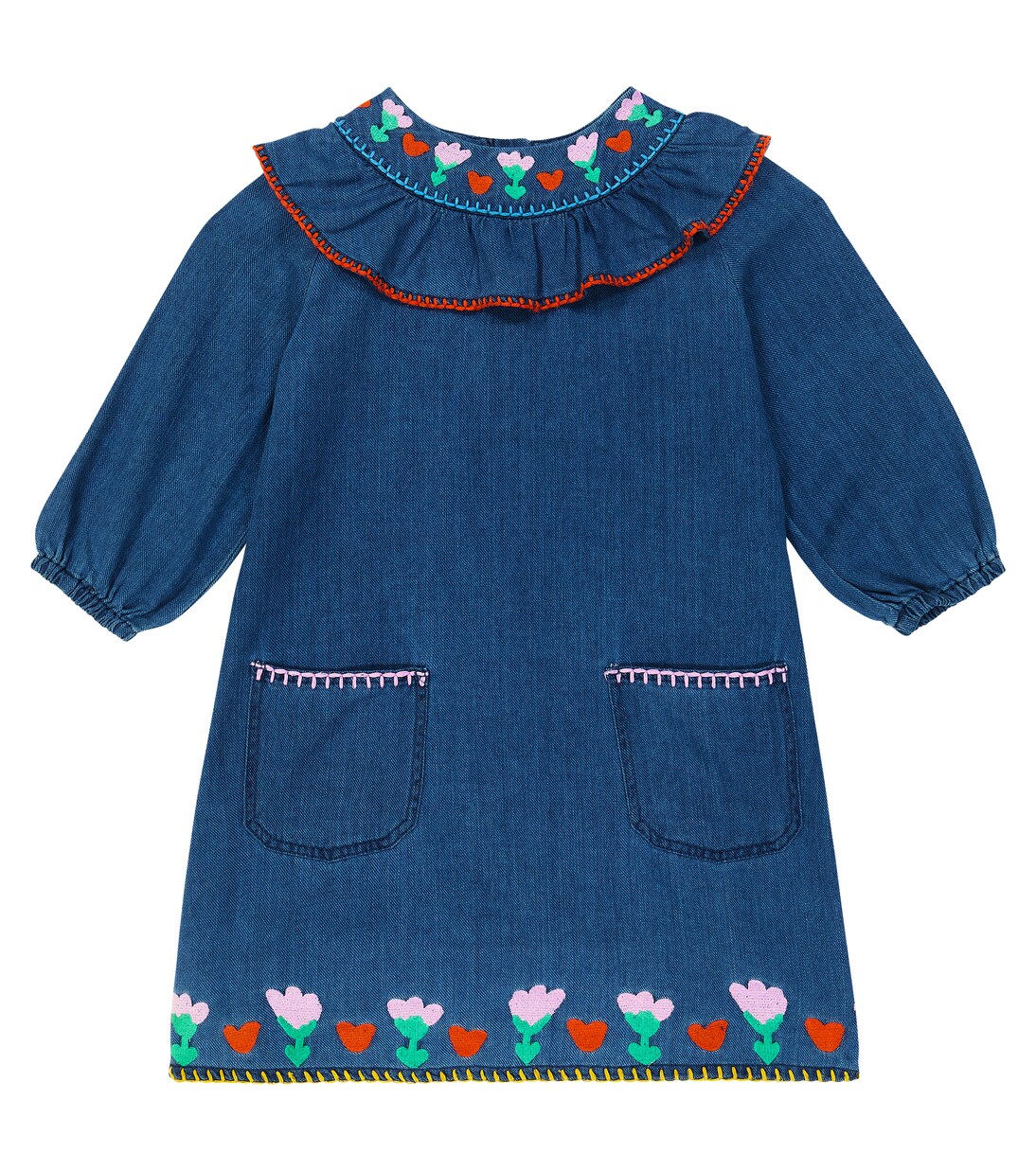 Embroidered denim dress | Stella McCartney Kids