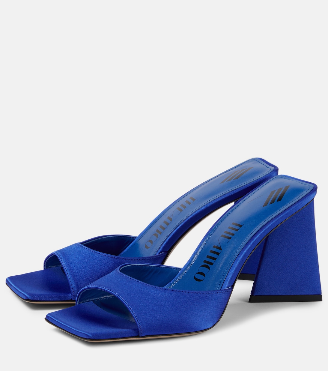 Pantoletten Mini Devon 85 aus Satin | The Attico