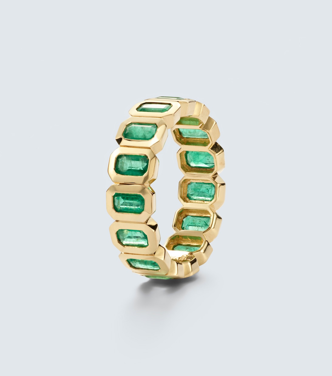 18kt gold (750/1000) ring with emeralds | Shay Jewelry