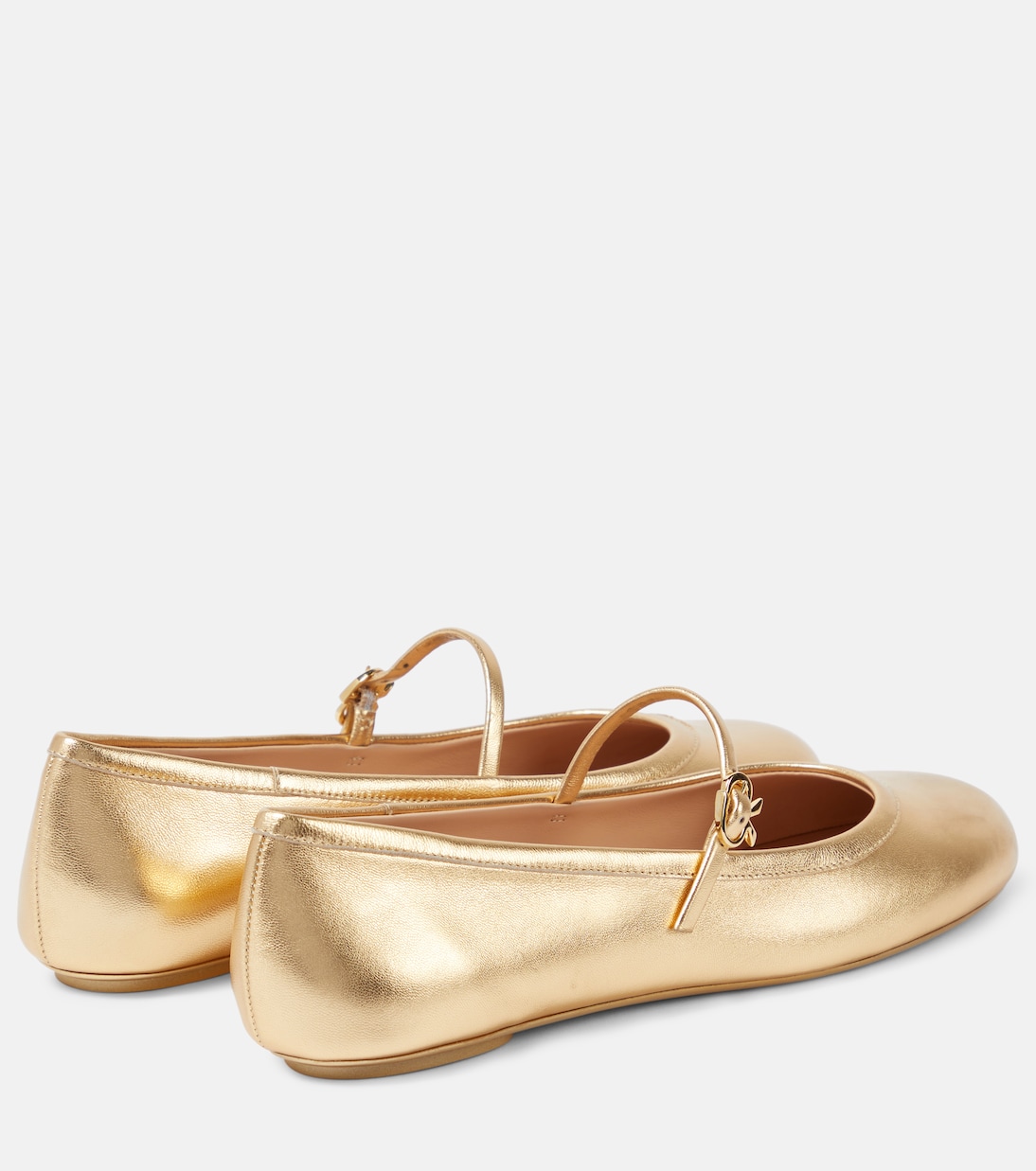 Carla metallic leather ballet flats | Gianvito Rossi
