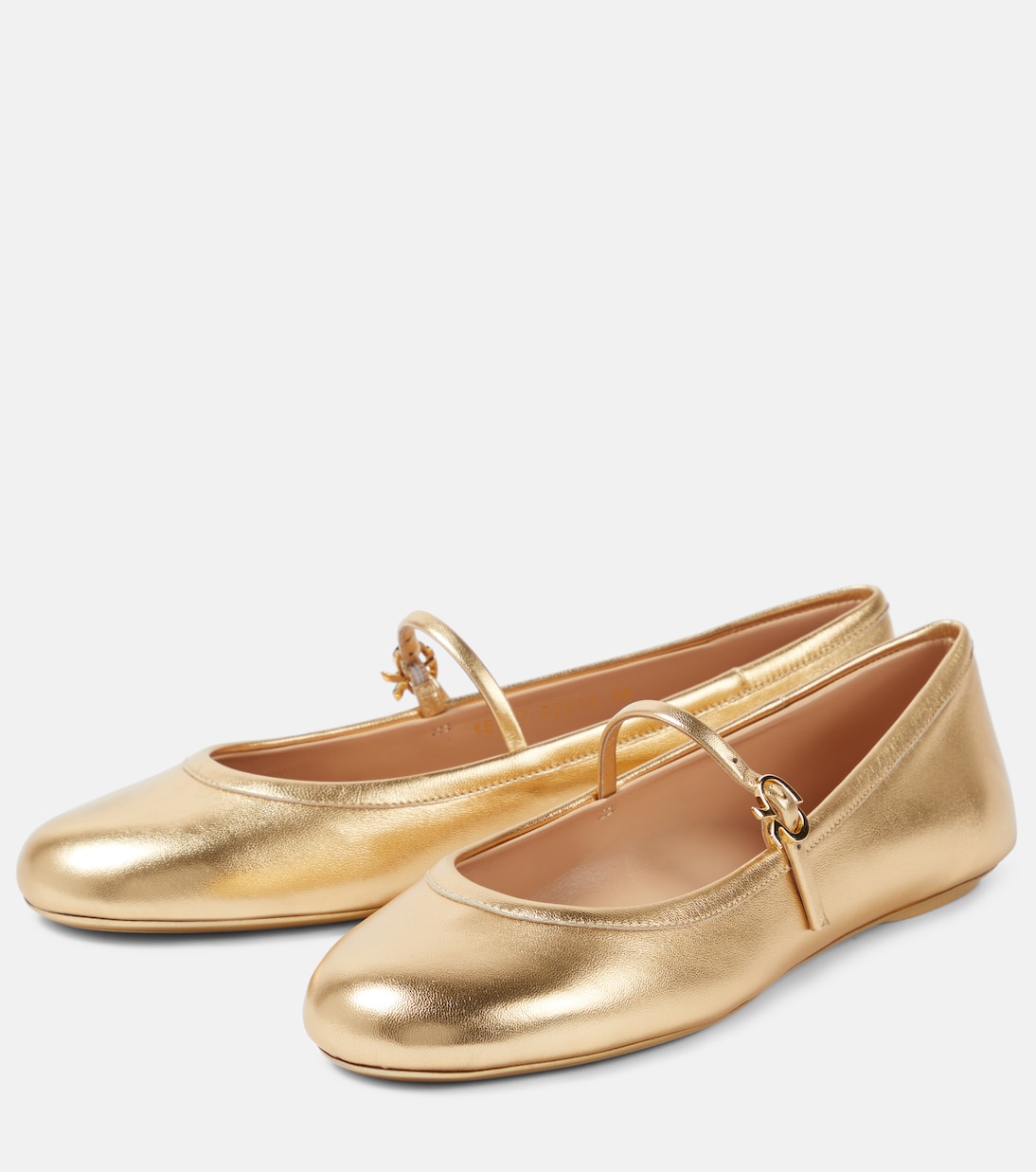 Carla metallic leather ballet flats | Gianvito Rossi