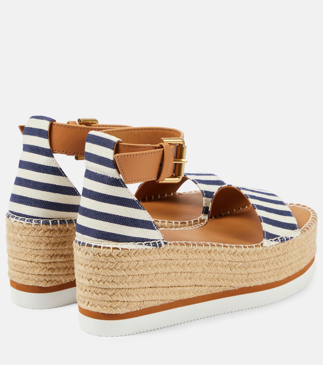 Glyn striped espadrille wedges | See By Chloé