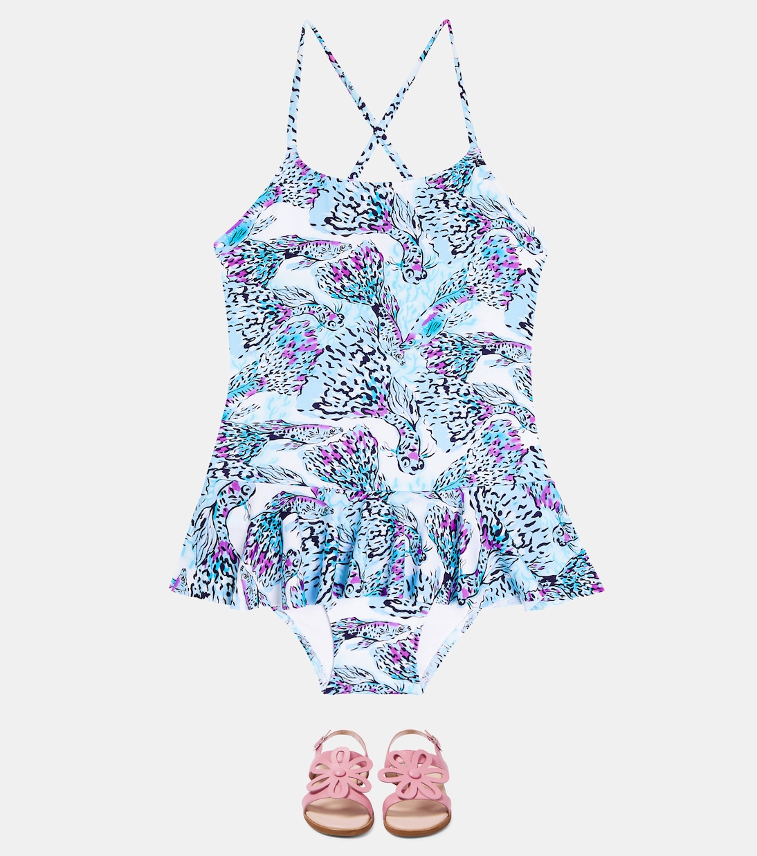 Grilly ruffle-trimmed swimsuit | Vilebrequin Kids