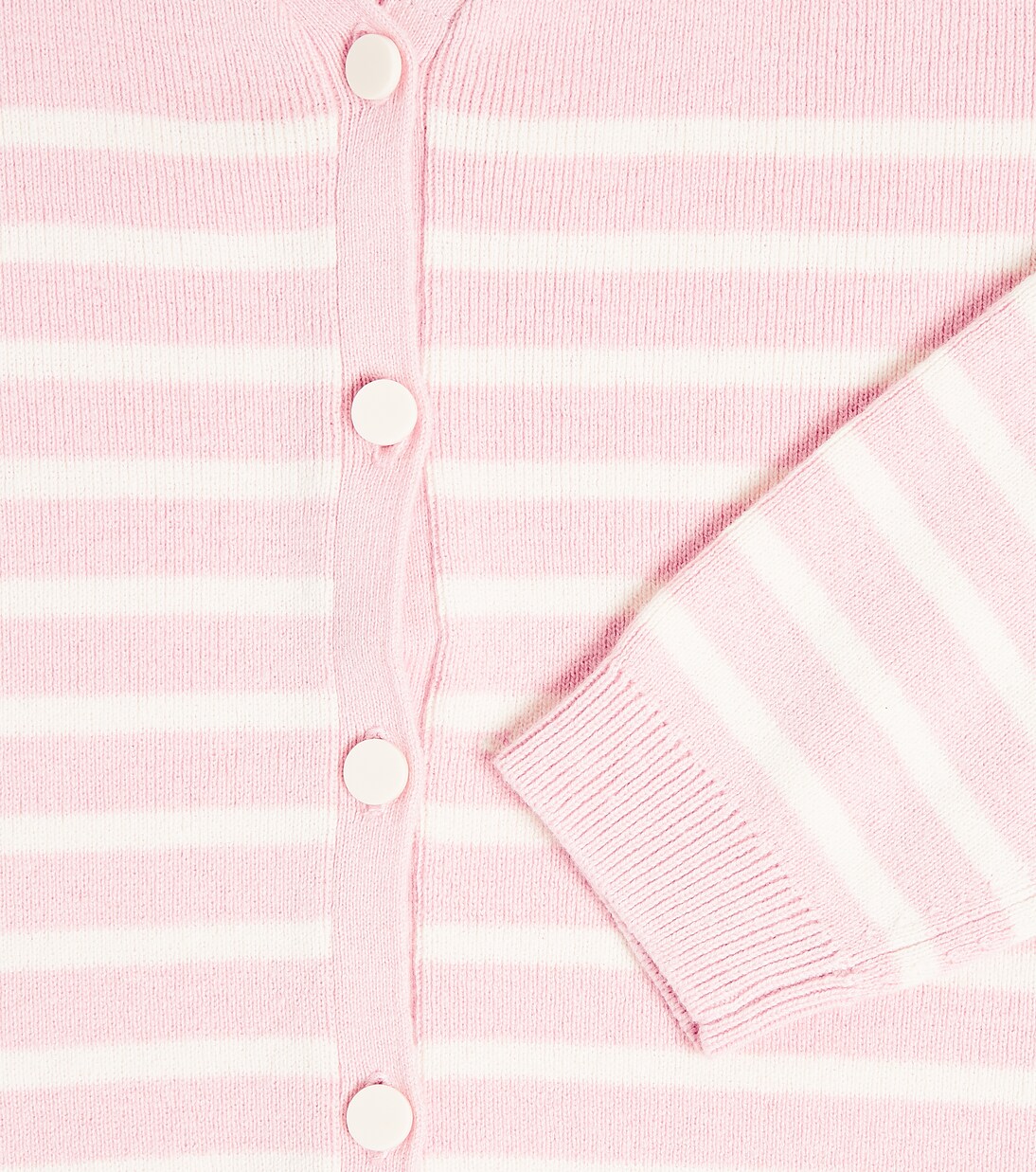Demy striped cotton and wool cardigan  | Bonpoint