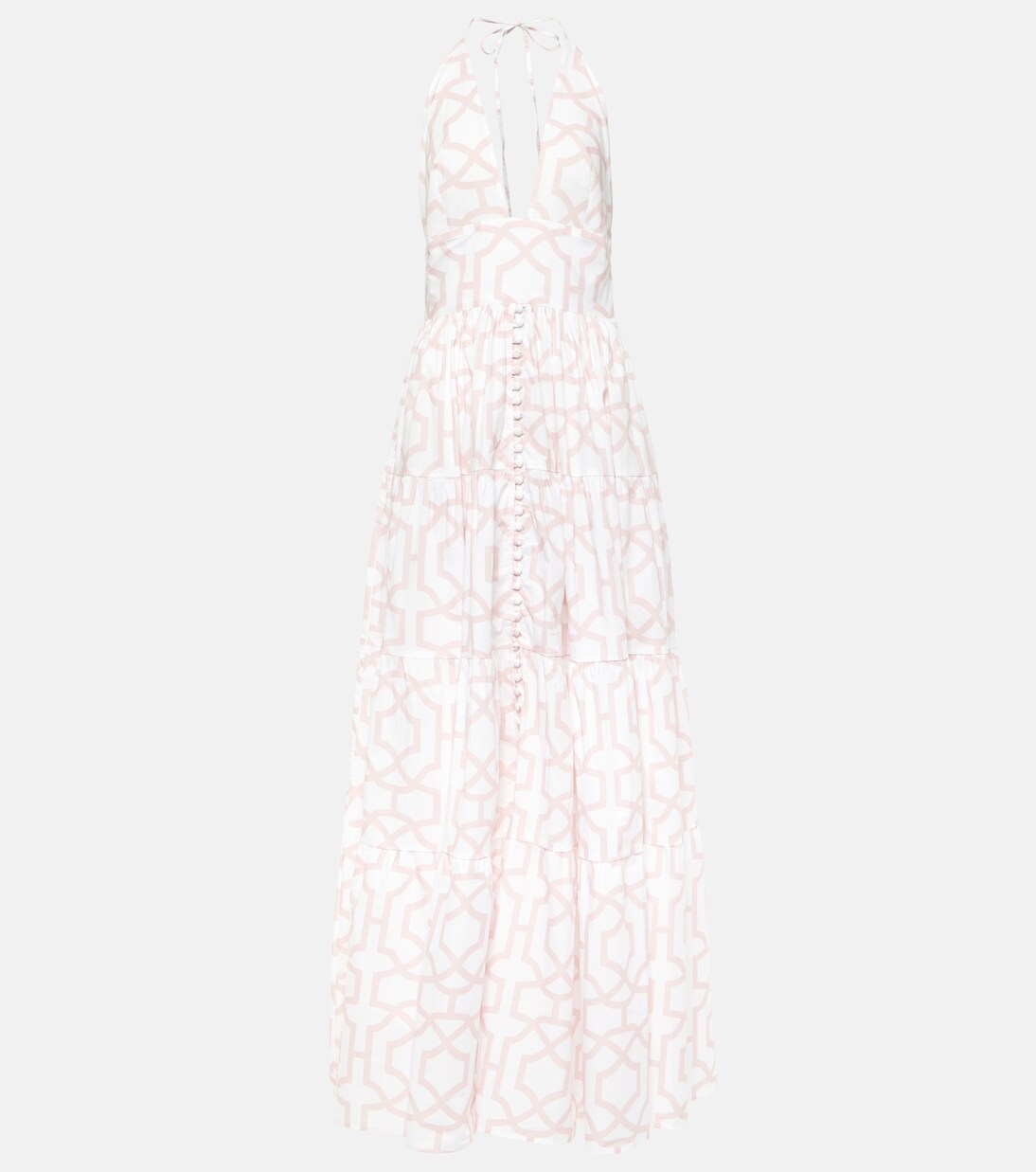 Bedrucktes Maxikleid Celeste aus Baumwolle | Alexandra Miro