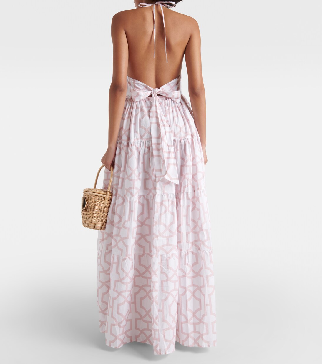 Bedrucktes Maxikleid Celeste aus Baumwolle | Alexandra Miro