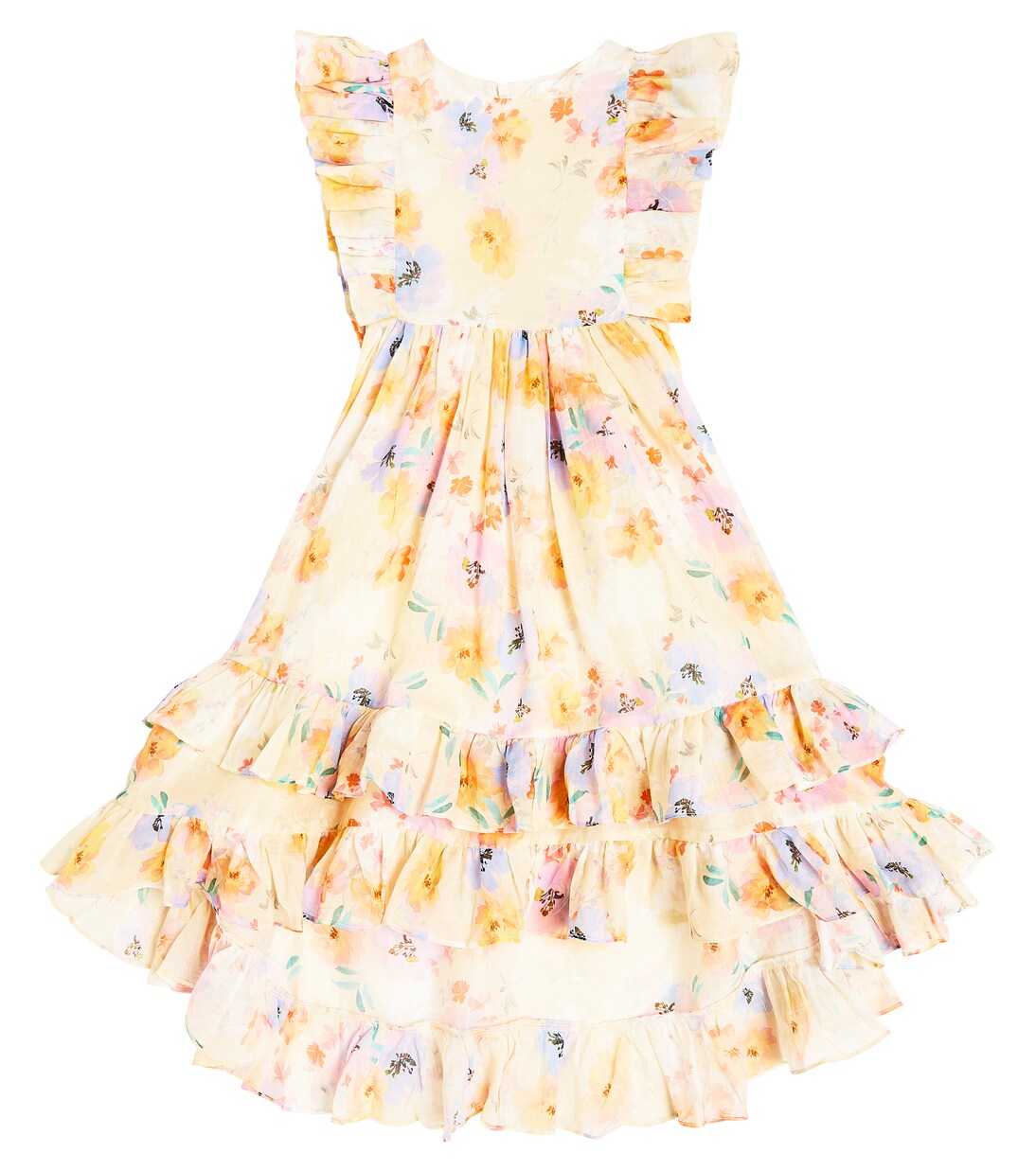 Ruffled floral linen dress | Petite Amalie  