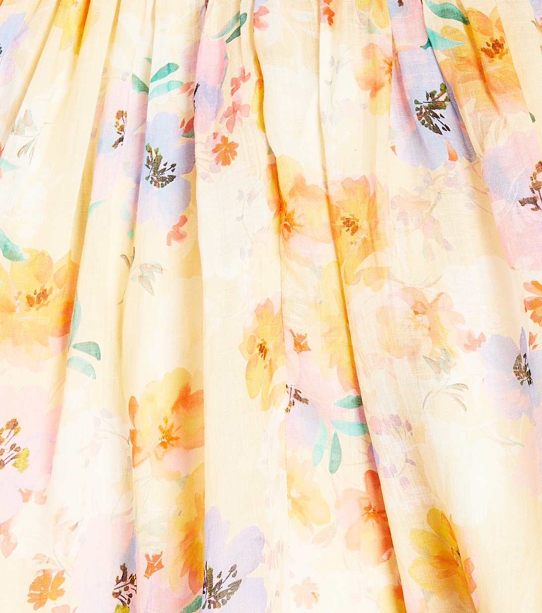 Ruffled floral linen dress | Petite Amalie  