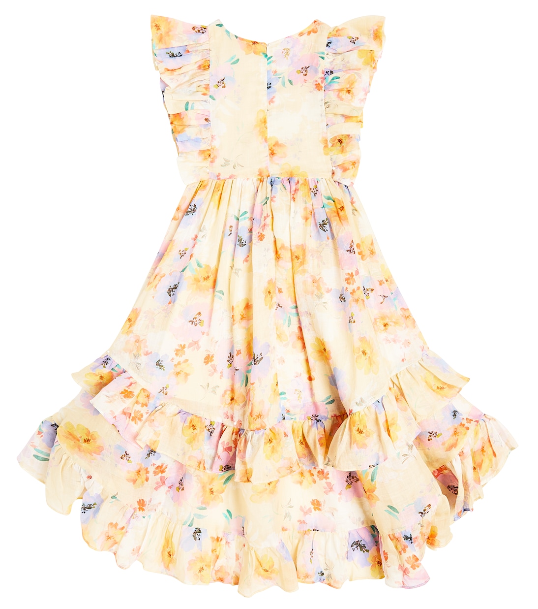 Ruffled floral linen dress | Petite Amalie  