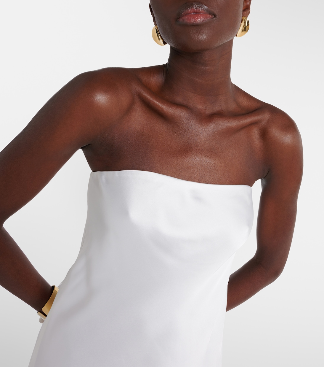 Crêpe satin gown | Norma Kamali