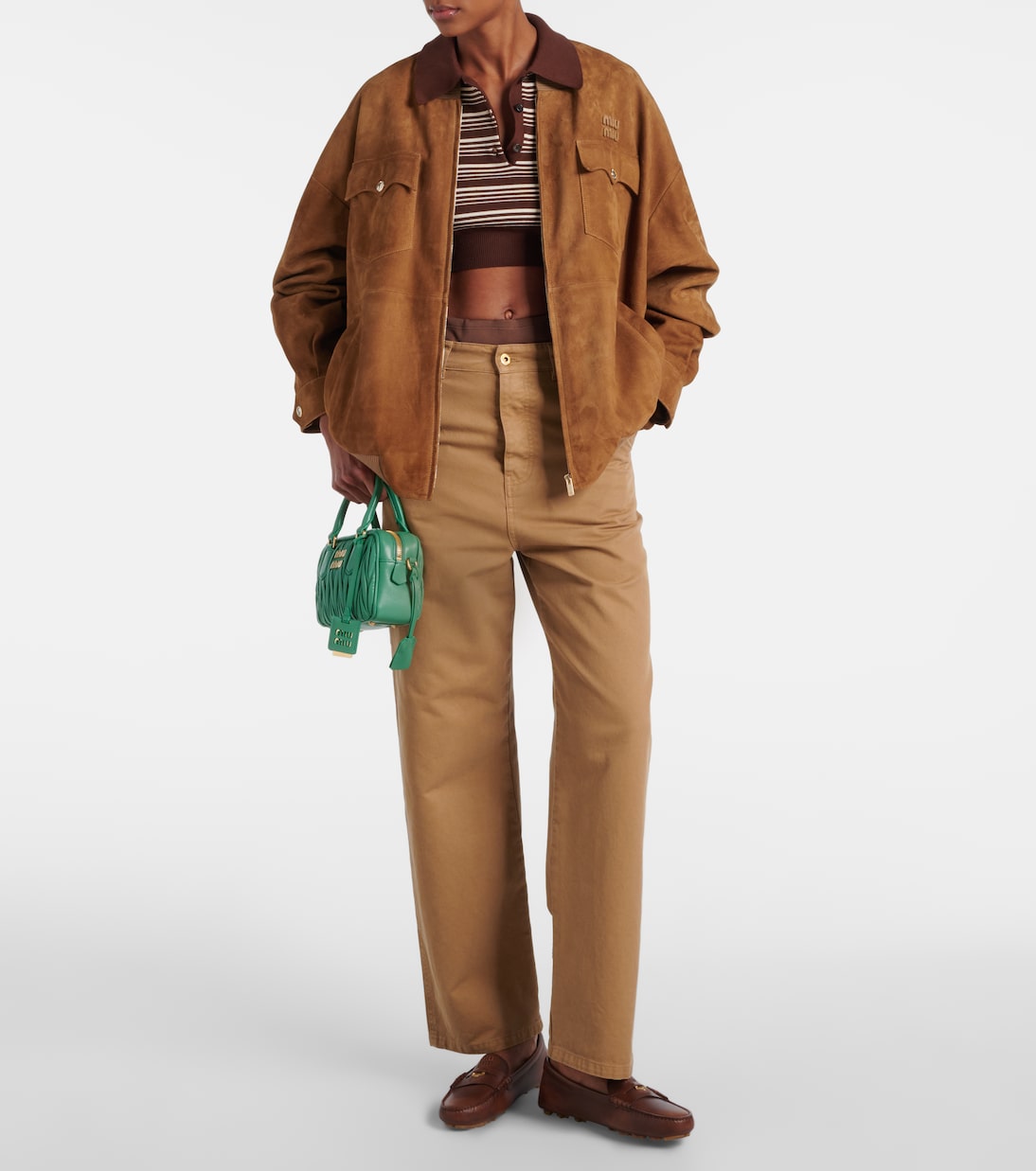 Jacke aus Veloursleder | Miu Miu