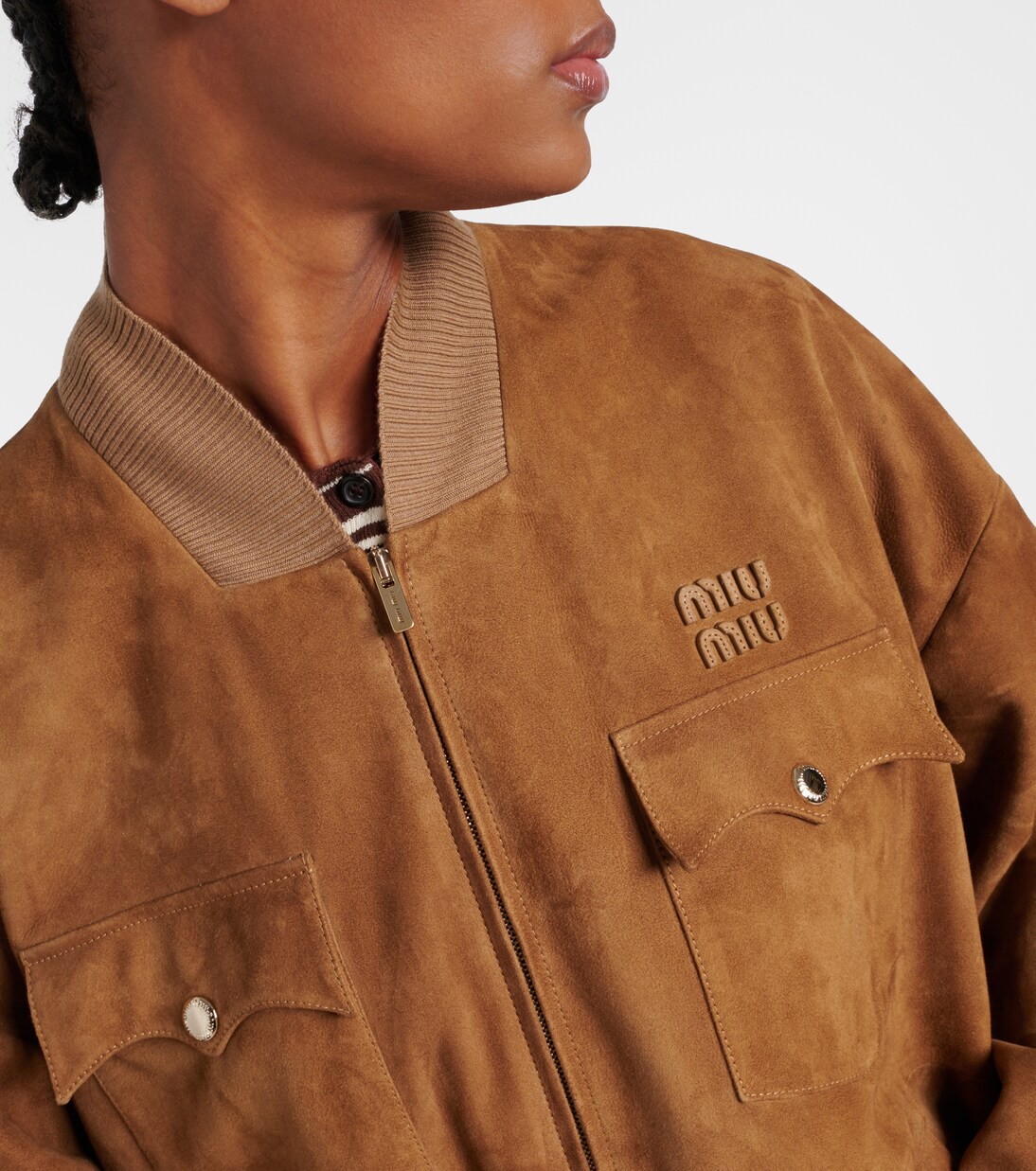 Jacke aus Veloursleder | Miu Miu