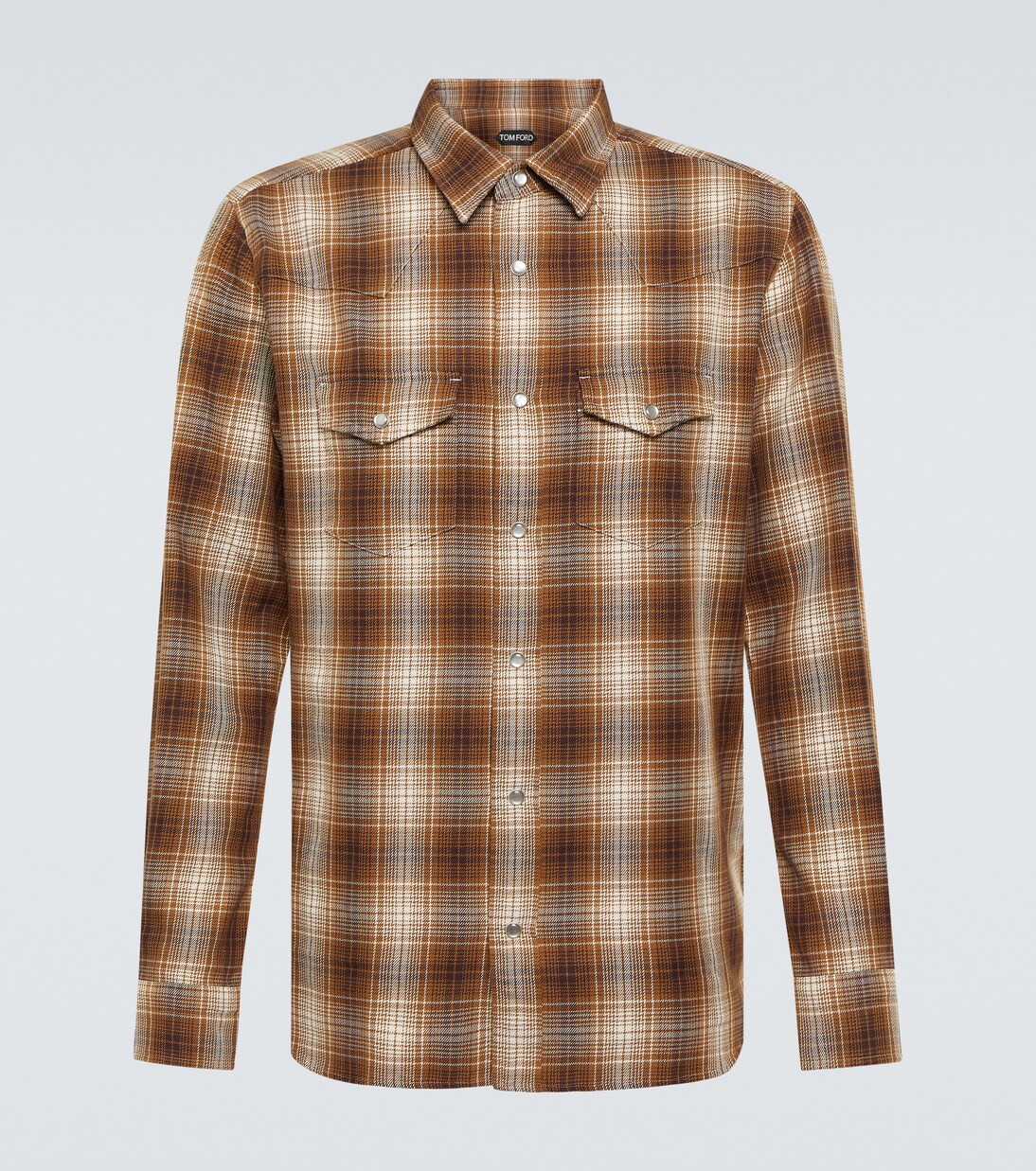 Camicia Western in cotone a quadri | Tom Ford