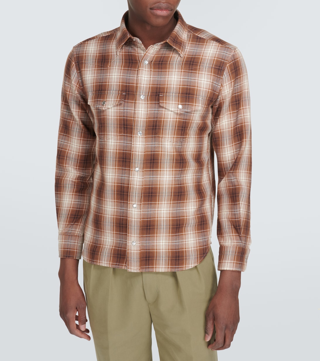 Camicia Western in cotone a quadri | Tom Ford