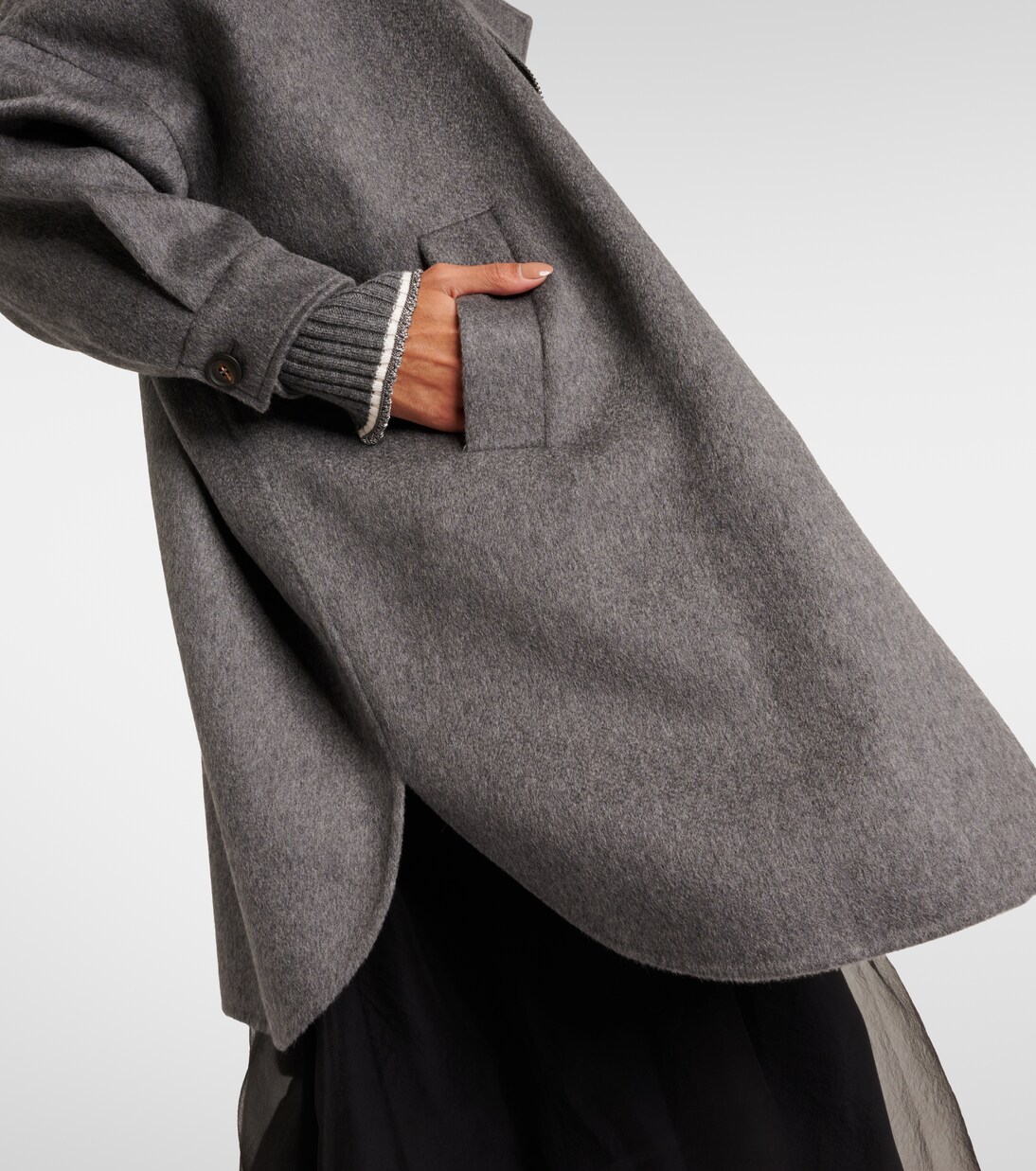 Oversized cashmere car coat | Brunello Cucinelli