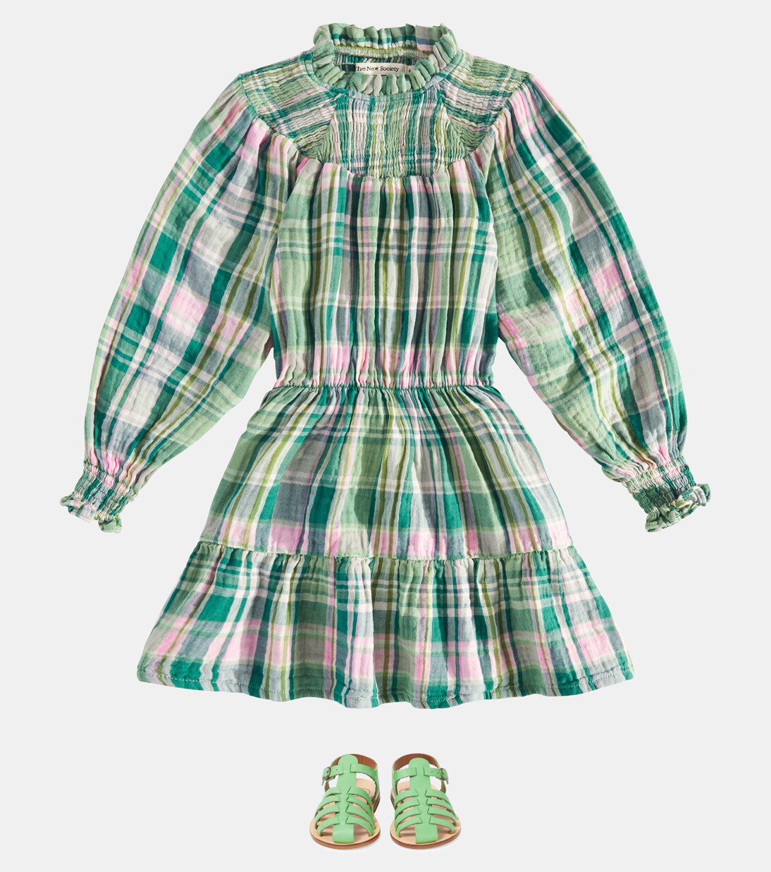 Robe Greenland en coton à carreaux | The New Society