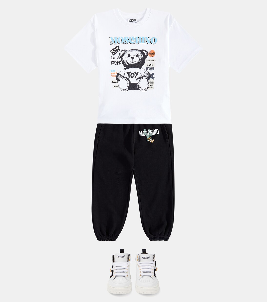 High-Top Sneakers aus Leder | Moschino Kids