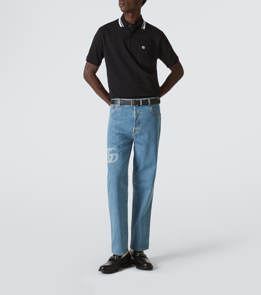 GG Web cotton-blend polo shirt | Gucci