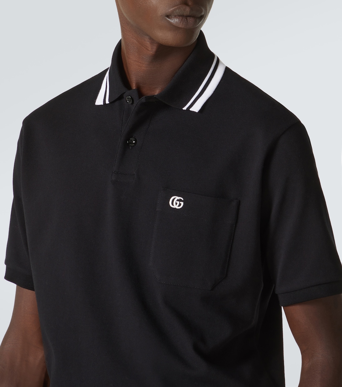 GG Web cotton-blend polo shirt | Gucci