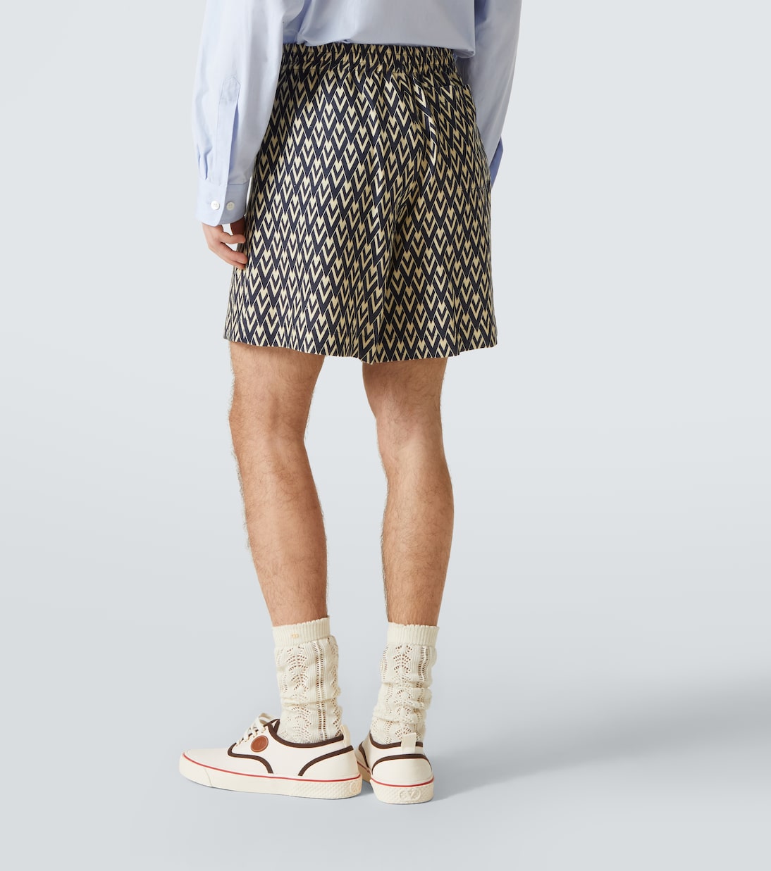 Toute La V linen Bermuda shorts  | Valentino