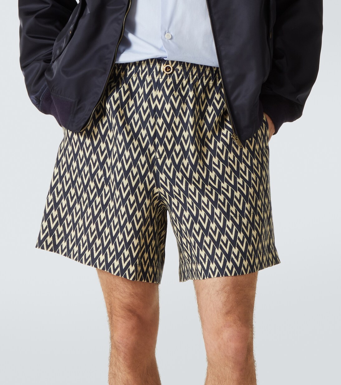 Toute La V linen Bermuda shorts  | Valentino