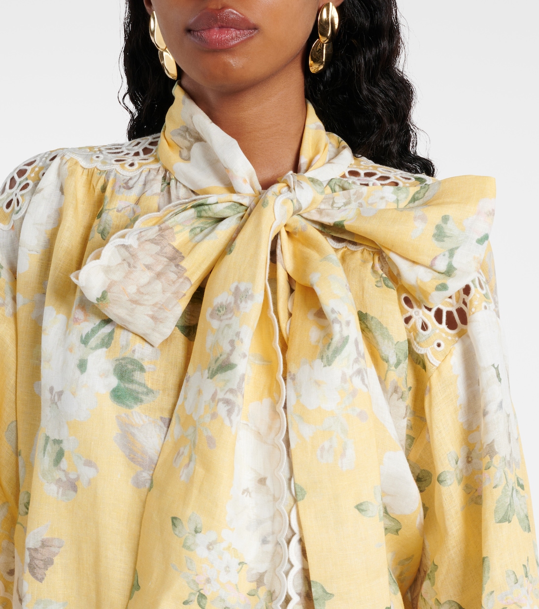 Acacia embroidered floral linen minidress | Zimmermann