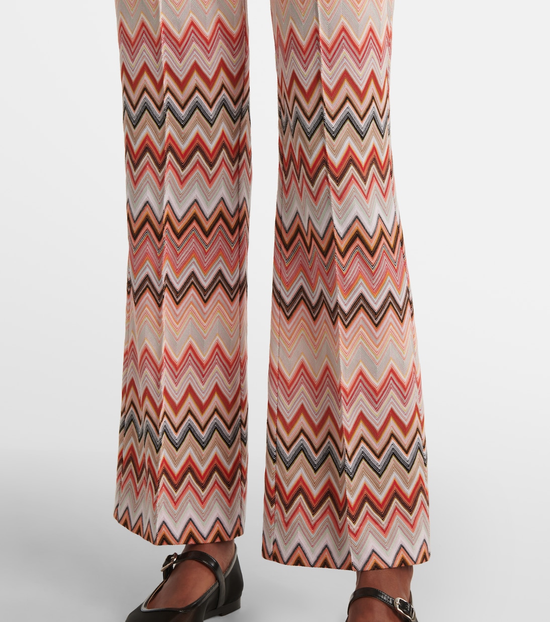 Zigzag cotton-blend straight pants | Missoni