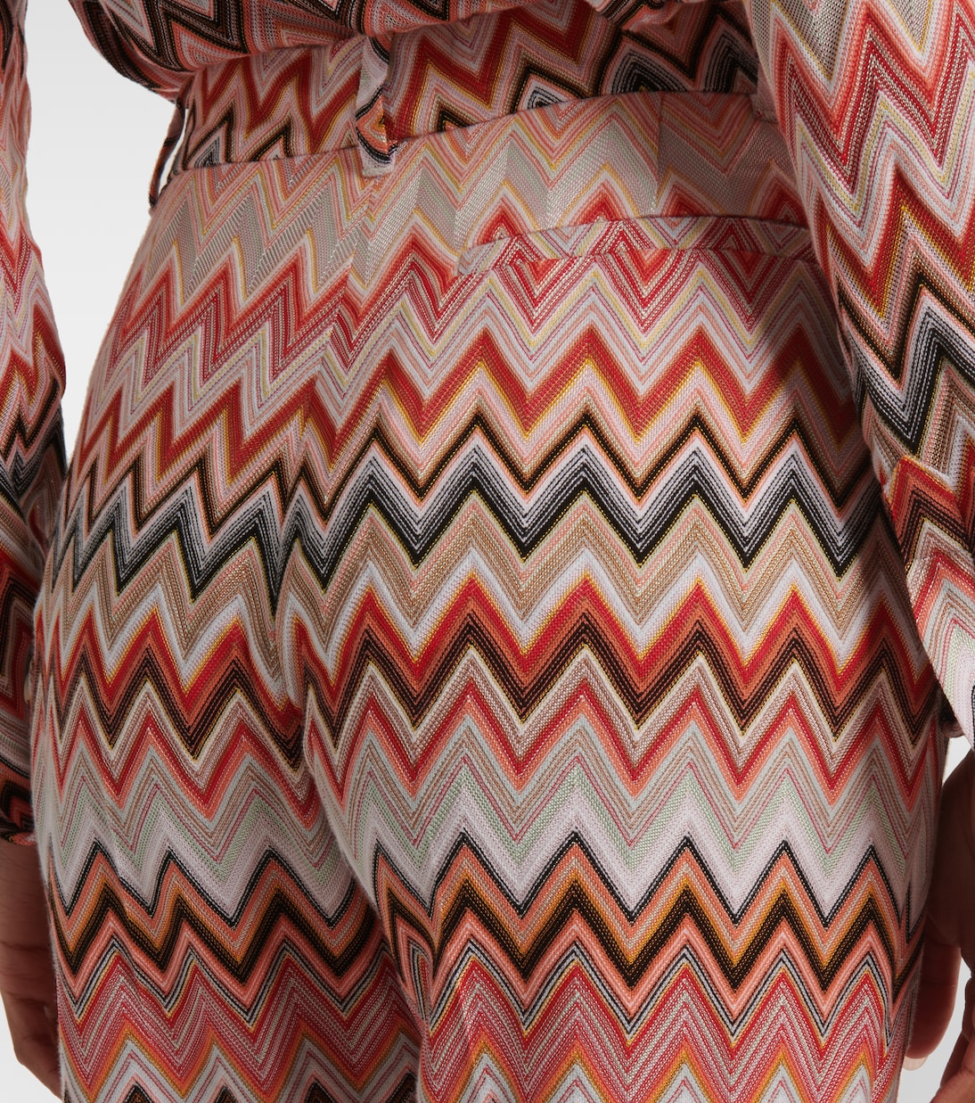 Zigzag cotton-blend straight pants | Missoni