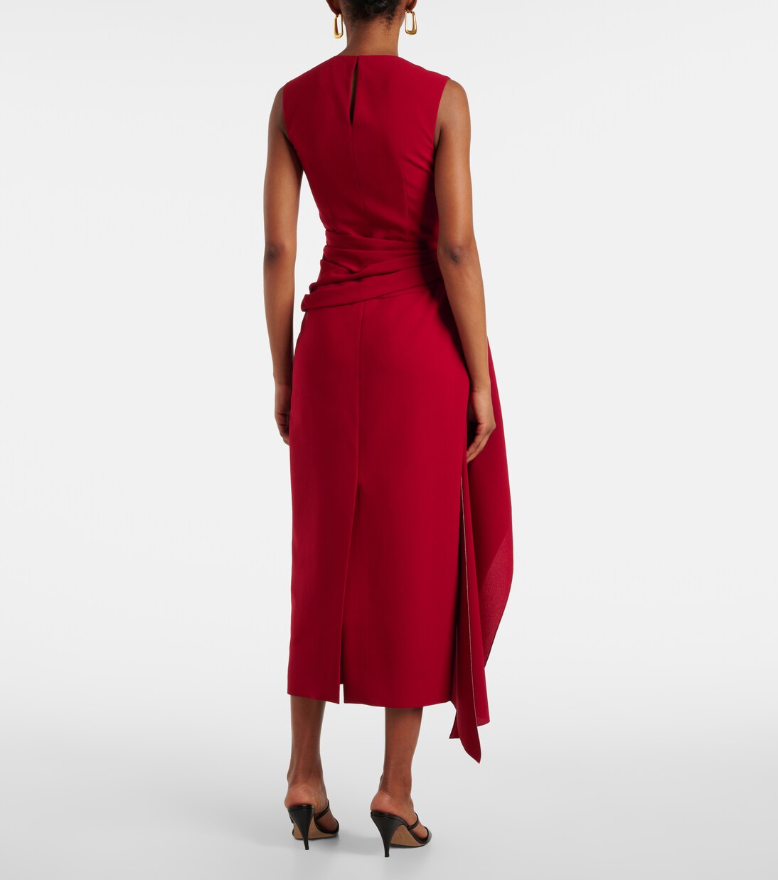 Robe midi Elham en crêpe | Roksanda