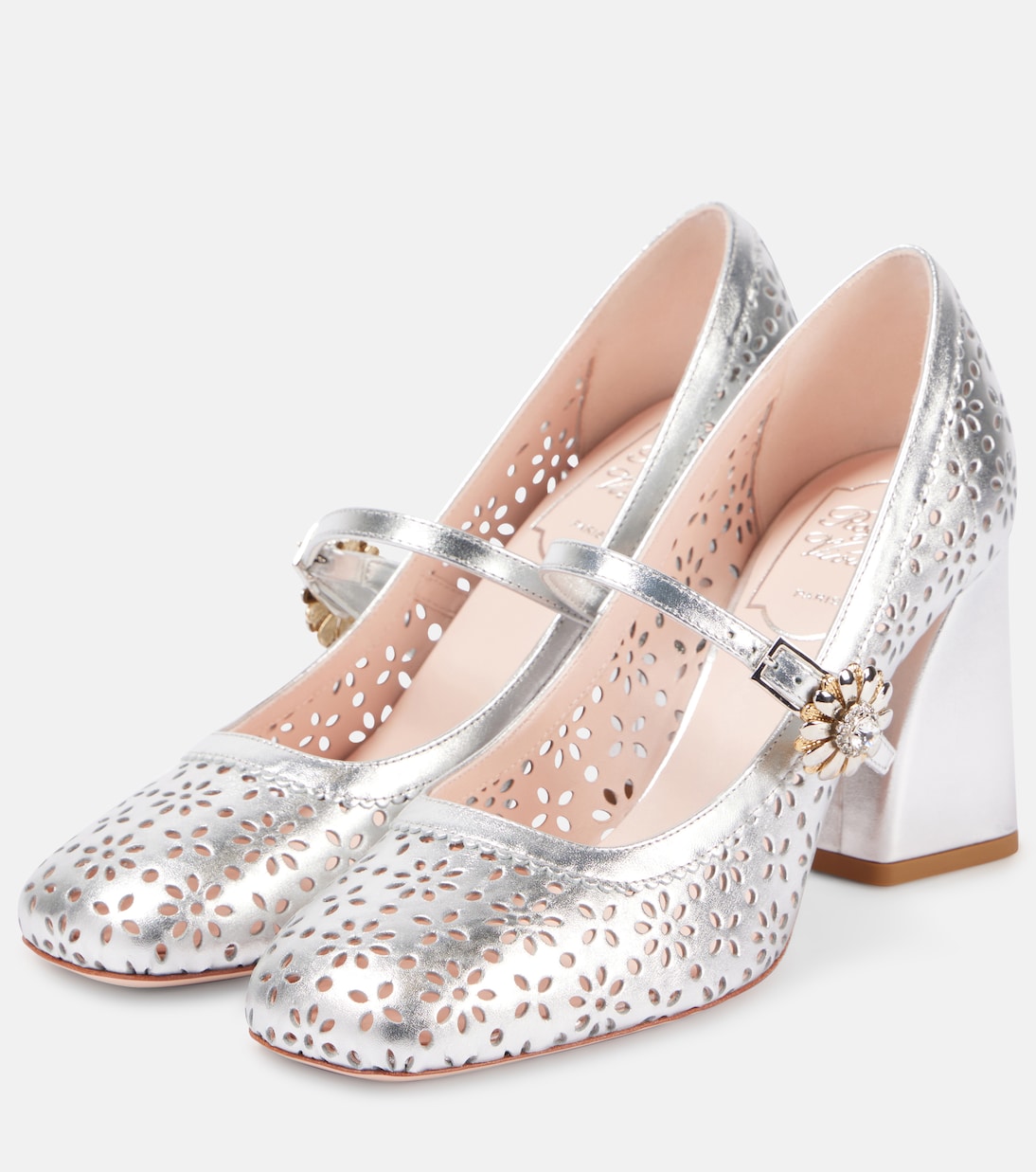 Mary-Jane-Pumps Très Vivier aus Metallic-Leder | Roger Vivier