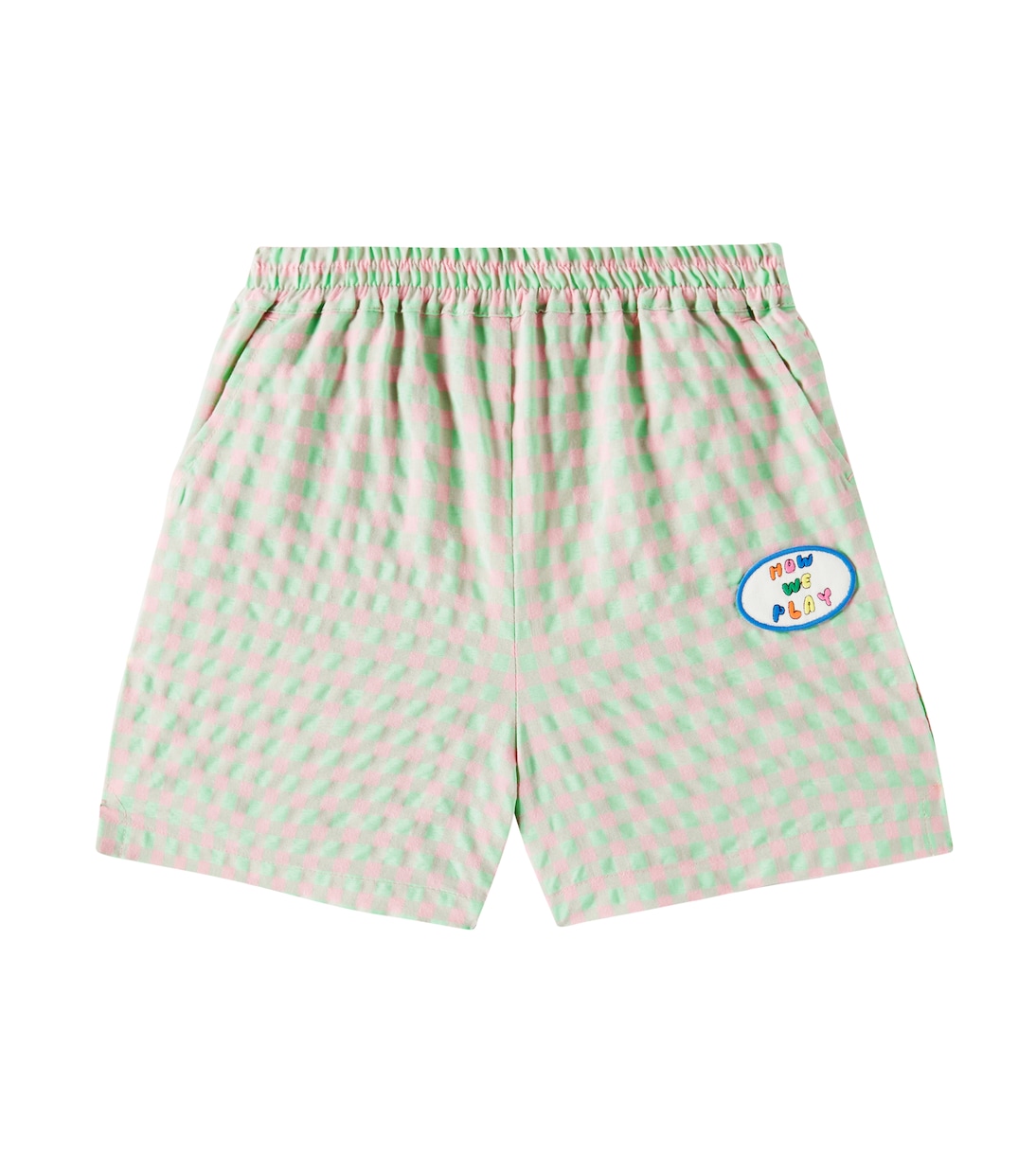 Play checked cotton-blend shorts | Jellymallow
