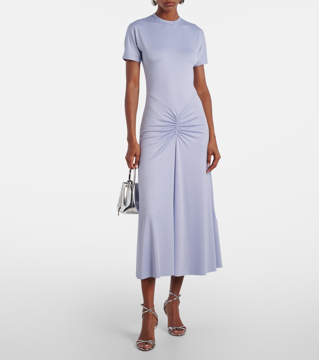 Gathered jersey midi dress | Victoria Beckham