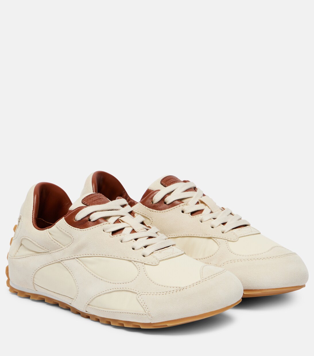 Orbit Flash suede-trimmed sneakers | Bottega Veneta