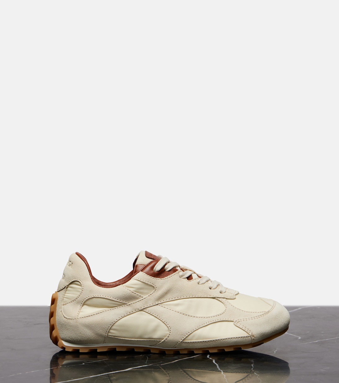Orbit Flash suede-trimmed sneakers | Bottega Veneta
