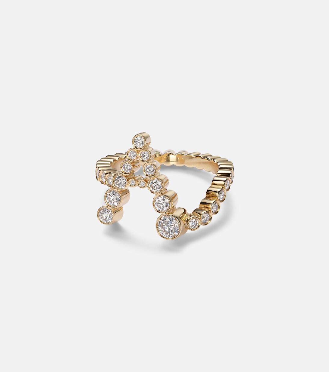 Initial Ensemble 18kt gold (750/1000) ring with diamonds | Sophie Bille Brahe