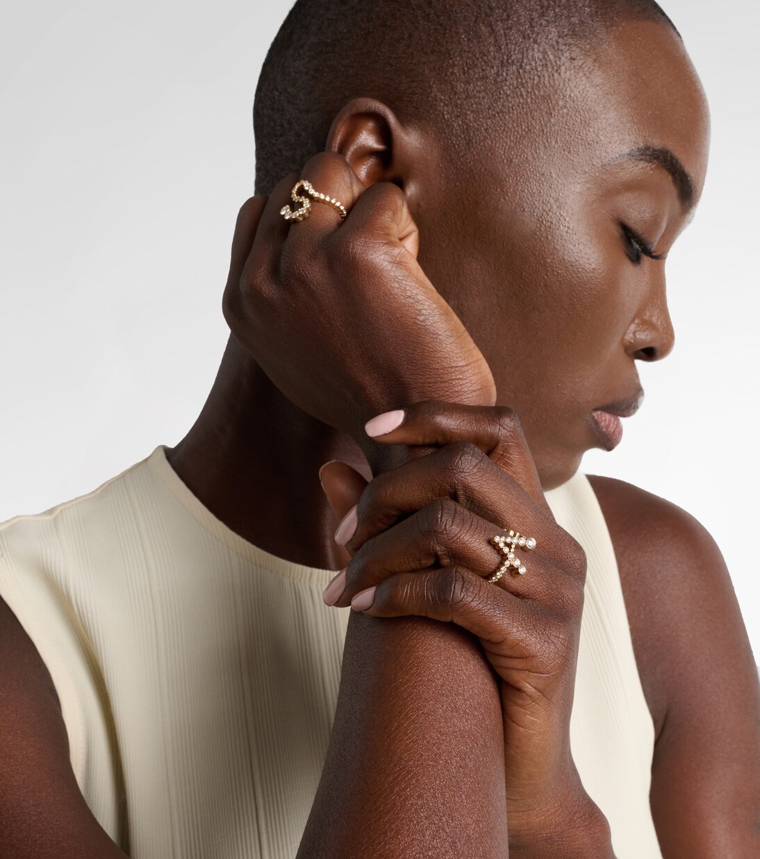 Initial Ensemble 18kt gold (750/1000) ring with diamonds | Sophie Bille Brahe