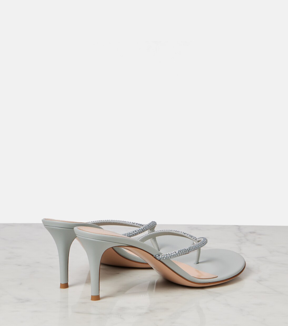 India 70 embellished suede thong sandals | Gianvito Rossi