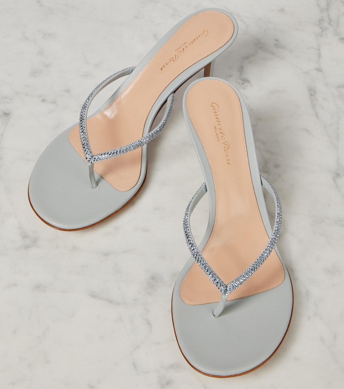 India 70 embellished suede thong sandals | Gianvito Rossi