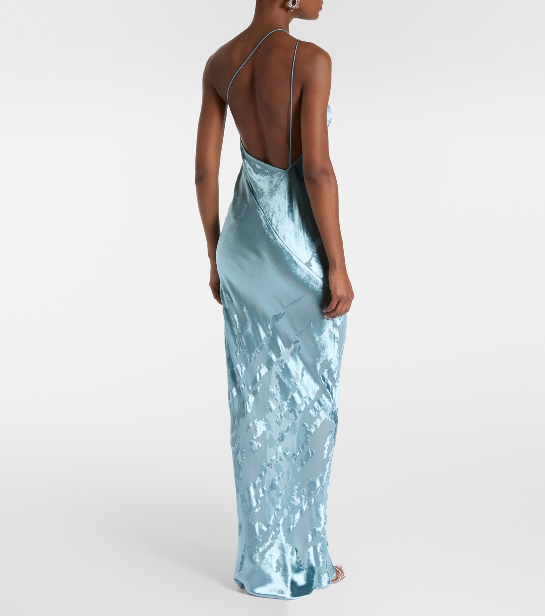 Robe longue asymétrique en velours | The Sei