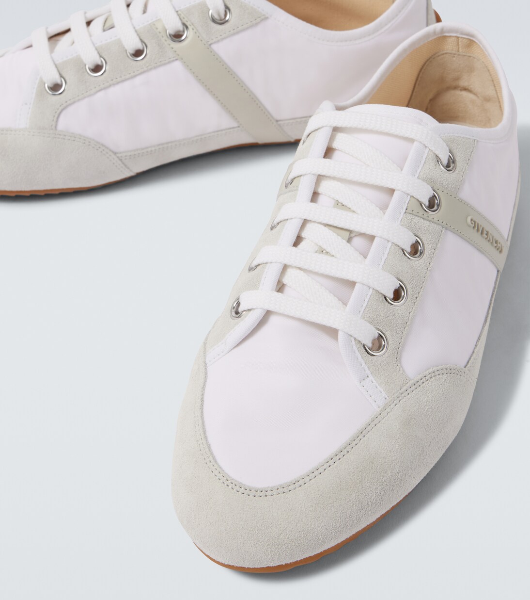 Slim suede-trimmed sneakers | Givenchy