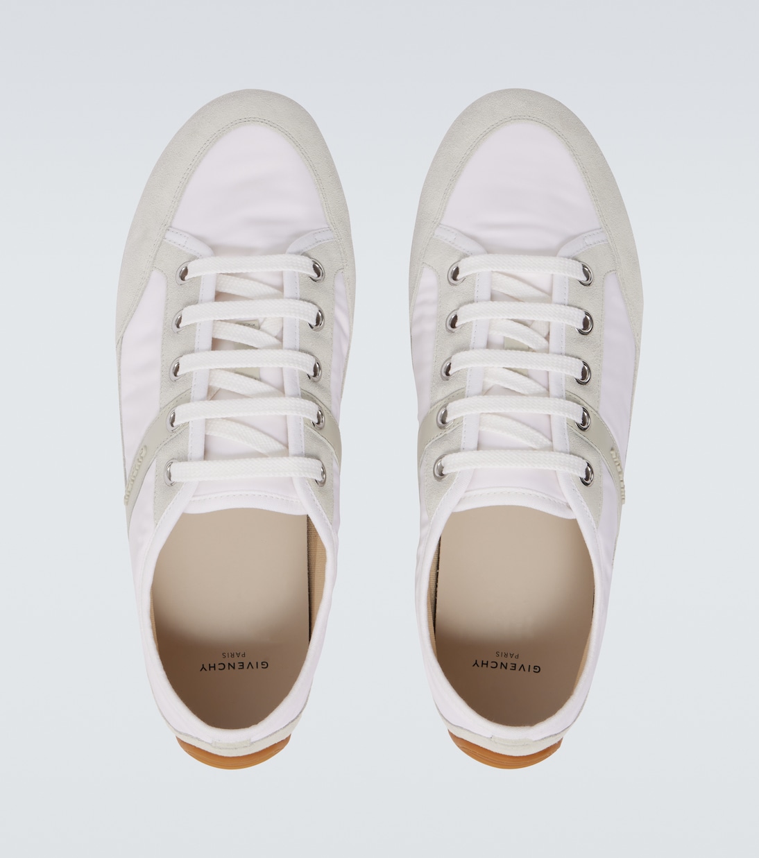 Slim suede-trimmed sneakers | Givenchy