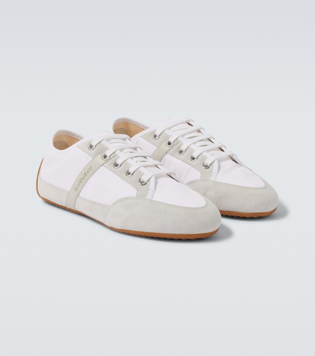 Slim suede-trimmed sneakers | Givenchy