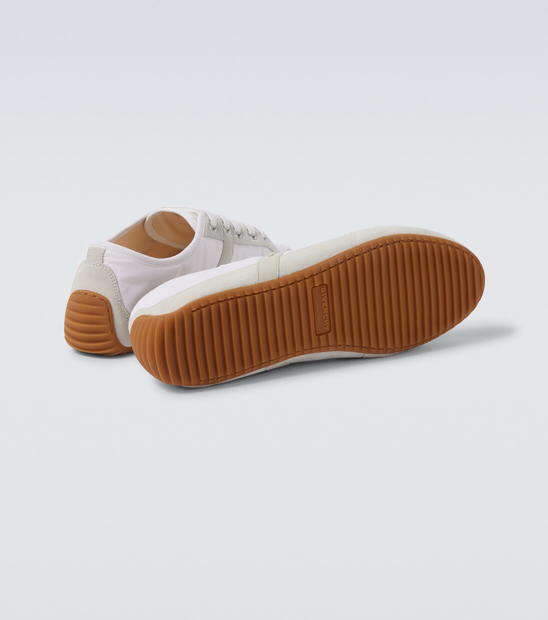 Slim suede-trimmed sneakers | Givenchy