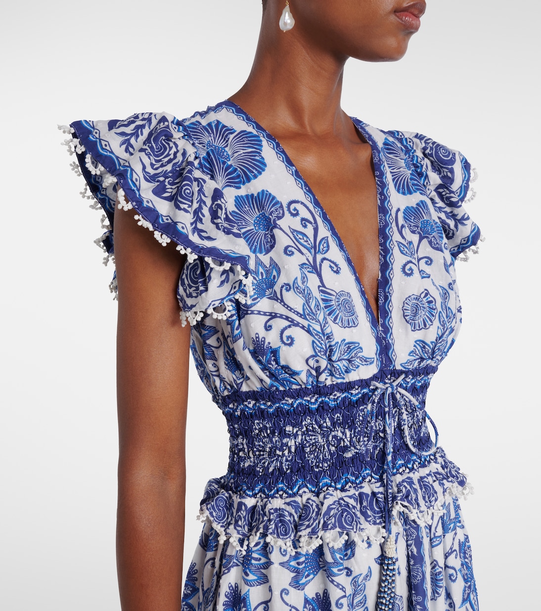 Bedrucktes Maxikleid aus Baumwolle | Farm Rio