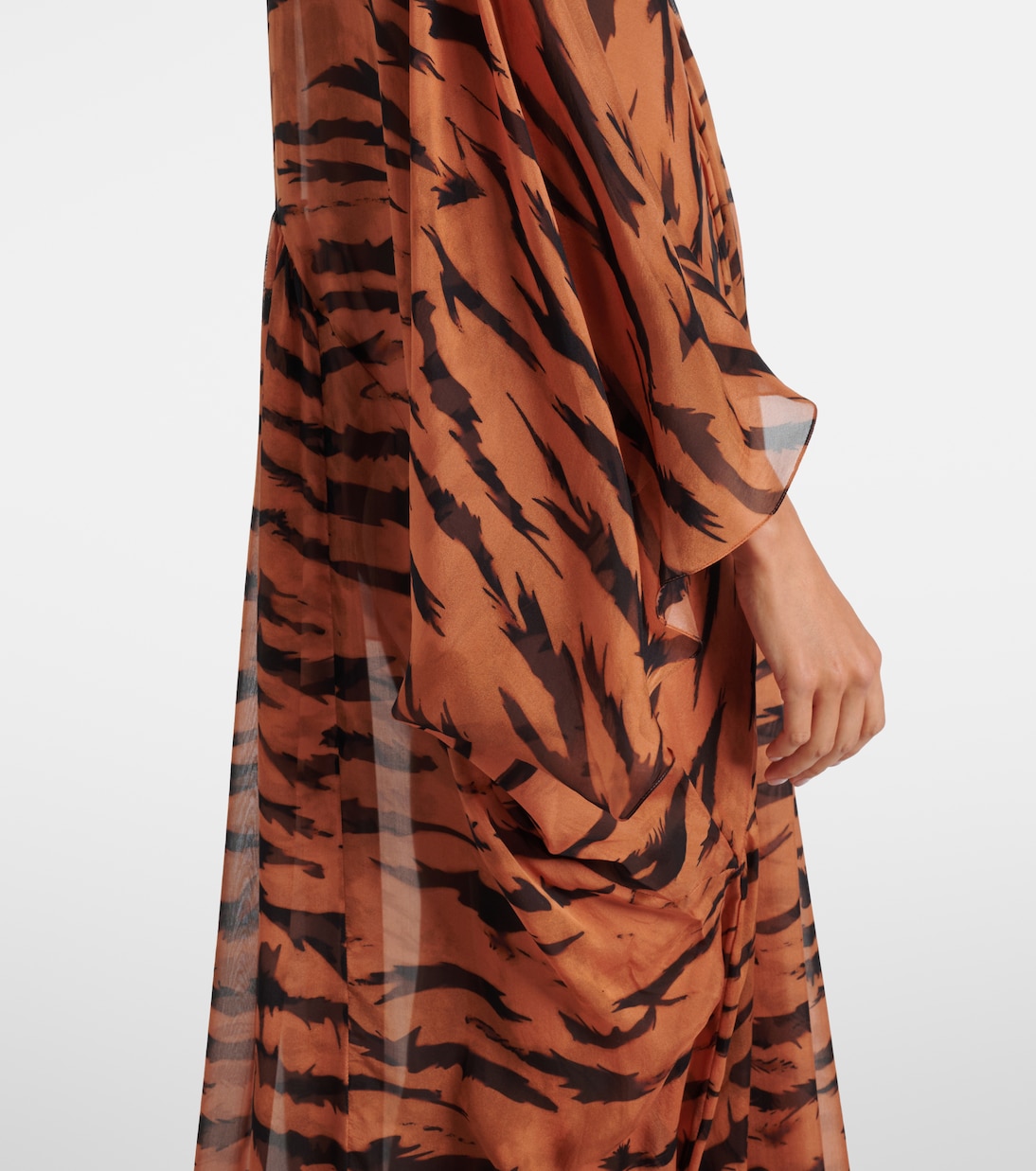 X Sabine Getty - Caftano in seta con stampa | Adriana Degreas